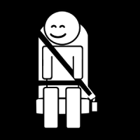 Je mets ma ceinture de sécurité.